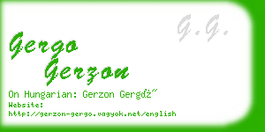 gergo gerzon business card